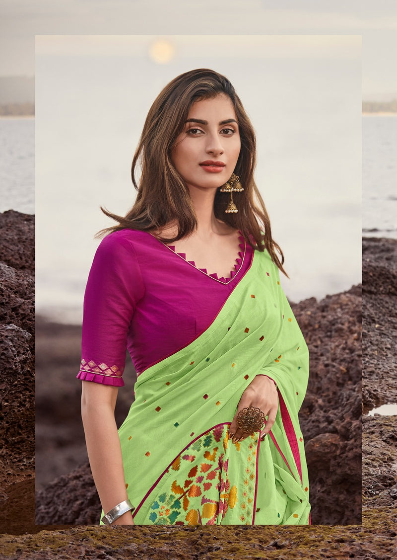 Lt Fashion Pari Designer Saree In Soft Cotton