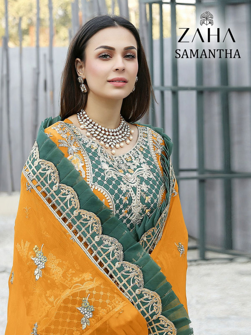 Zaha Samantha Vol 1 Georgette With Heavy Embroidered Pakistani Salwar Suit