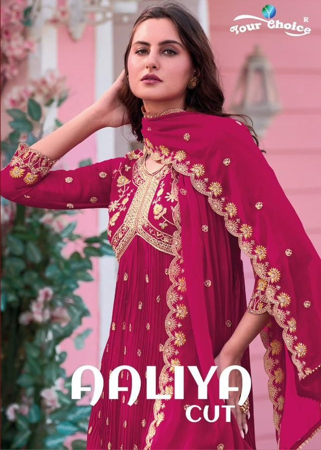 Your Choice Aaliya Cut Georgette Partywear Designer Salwar Suit
