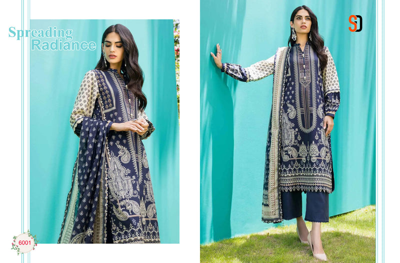 Sharaddha Designer Mahgul Vol 6 Lawn Cotton Printed Heavy Embroidery Patch Pakistani Salwar Suit