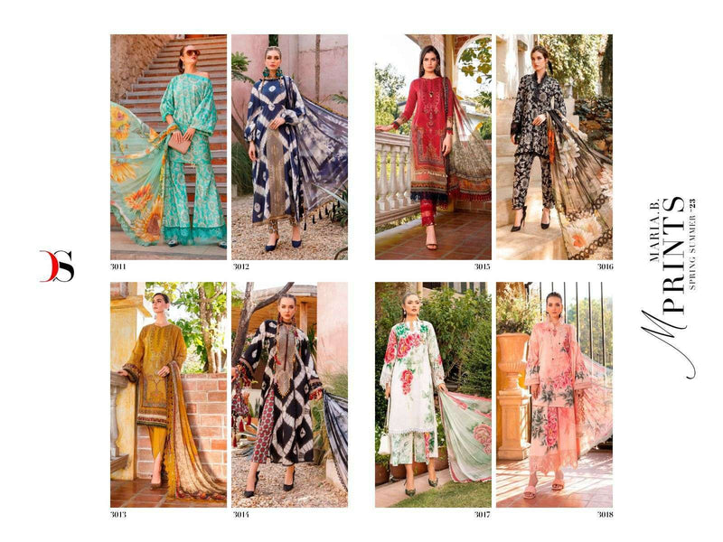 Deepsy Suits Maria B M Prints Spring Summer 23 Pure Cotton Various Patch Embroidery Work Fancy Partywear Designer Salwar Suits
