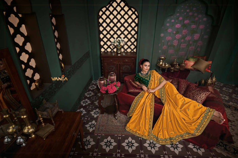 Vanya Vanya Dno 3113 Satin Silk With Embroidery Stylish Designer Festival Look Saree