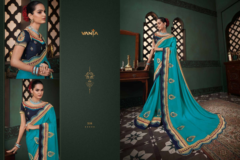 Vanya Vanya Dno 3116 Silk With Embroidery Stylish Designer Festival Look Saree