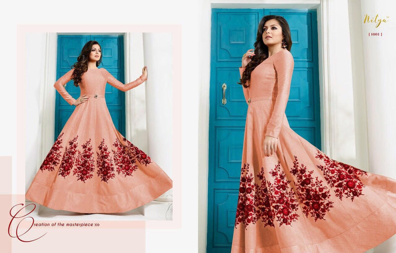 Lt Fabric Nitya 1001 Fancy With Floral Work Stylish Designer Party Wear Salwar Suit