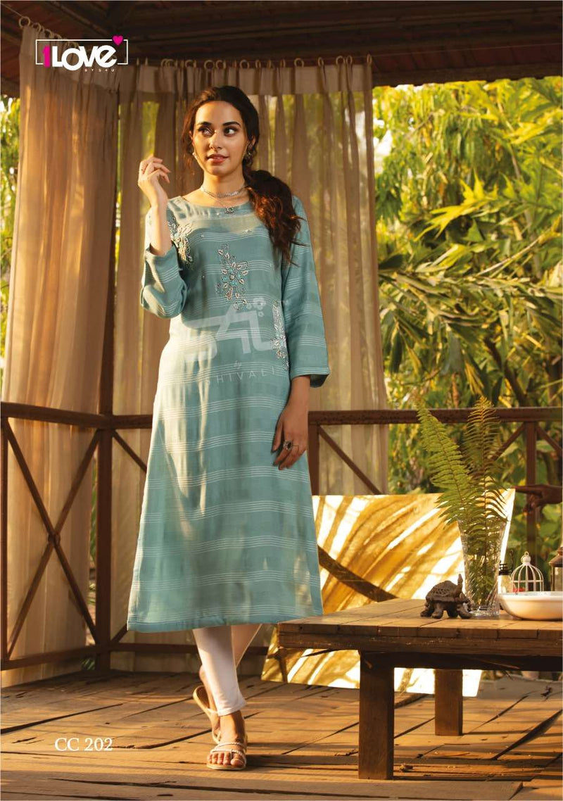 1 Love By S4u Cotton Candy Vol 2 Rayon Exclusive Designer Embroidery Work Readymade Casual Wear Kurtis