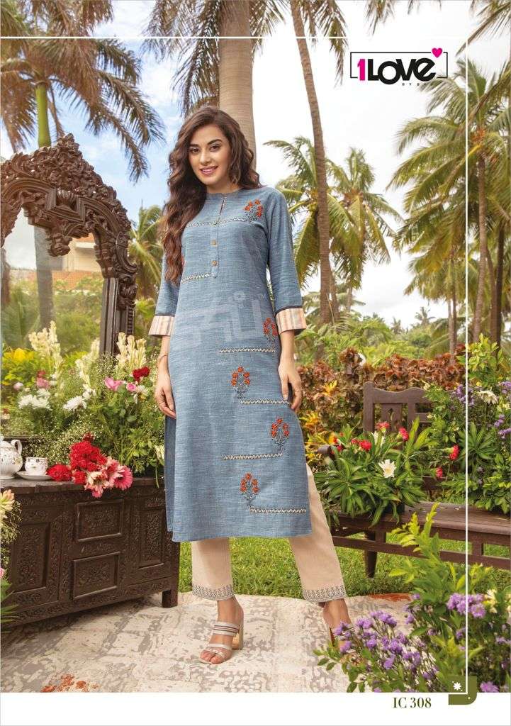 1 Love S4u Indi Chic Vol 3 Handloom Cotton Embroidery Work Kurti
