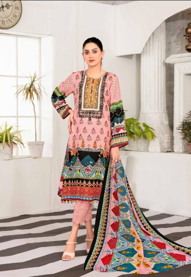 Aamna Sohil Pure Lawn Fabric With Designer Salwar Suits