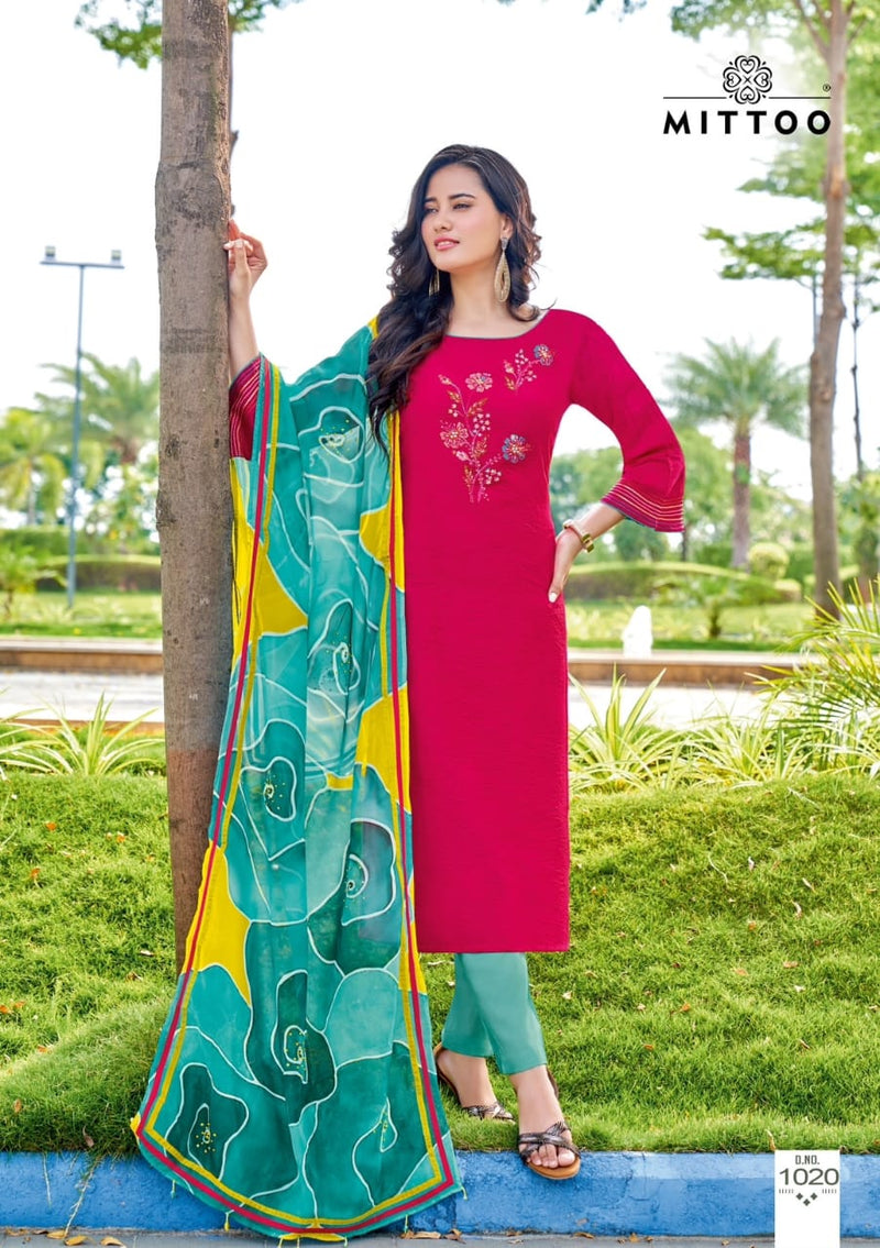 Mittoo Shringar Vol 8 Viscose Fab Handwork Fancy Designer Partywear Kurti