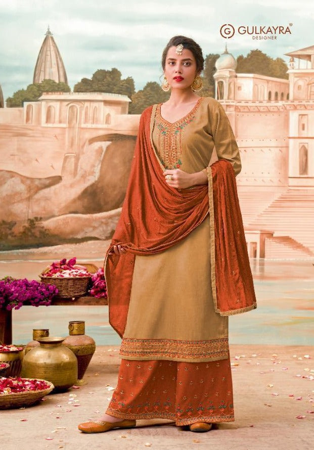 Gulkayra Designer Mannat Jam Silk With Heavy Embroidery Work Salwar Suits