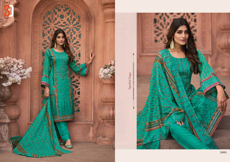 Sharaddha Designer Bin Saeed Lawn Collection Vol 2 Cotton Printed Self Embroidery Work Pakistani Designer Salwar Suit