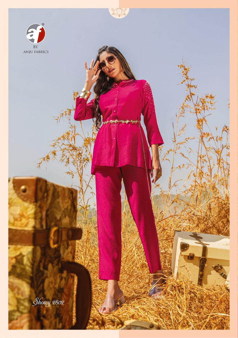 Anju Fabrics Showy Viscos Hand Work Partywear Designer Kurti
