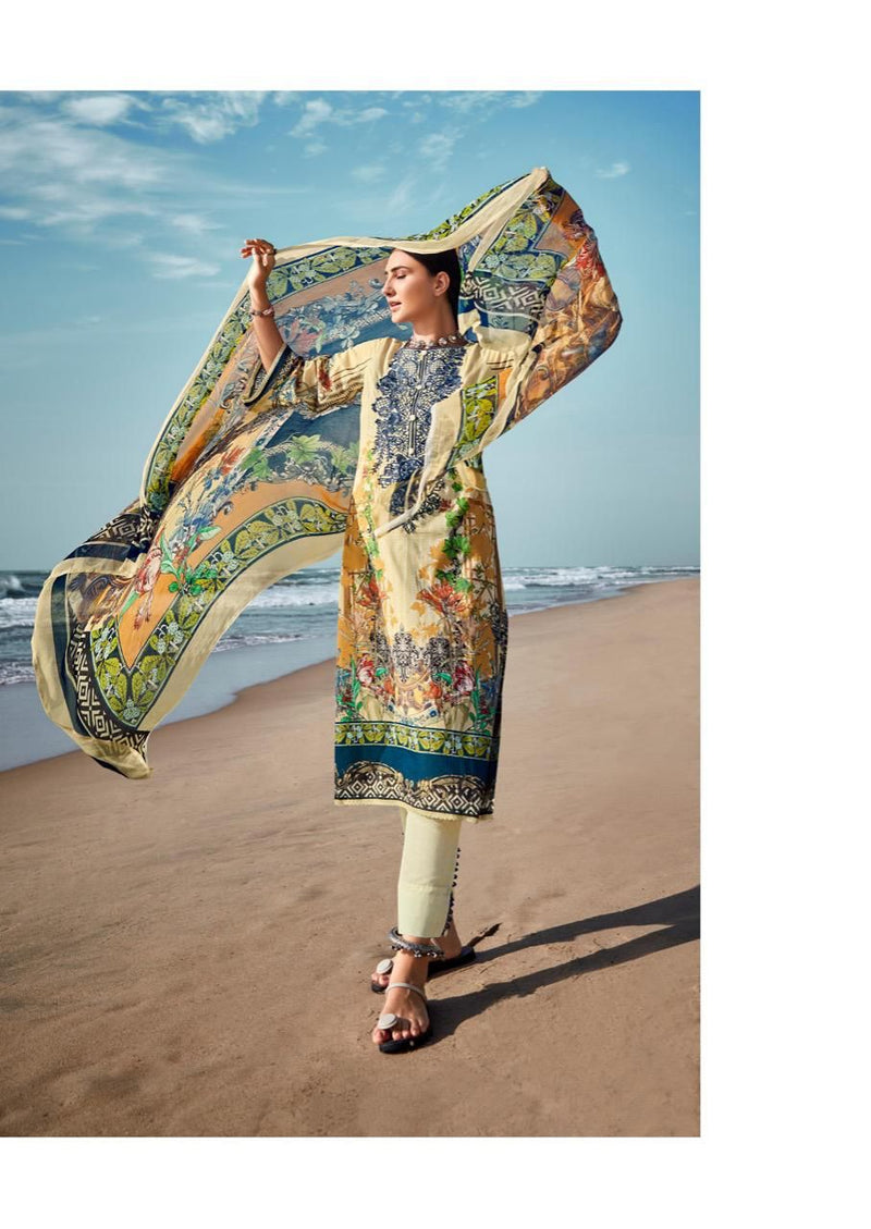 Deepsy Suits Rungrez Pure Pakistani Lawn Cotton Attached Embroidery Patches Laces Pakistani Salwar Kameez