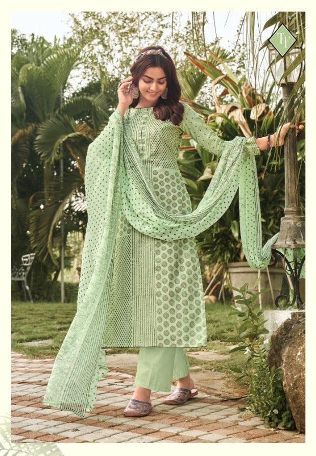 Tanishk Fashion Sanah 2021 Pure Lawn Cambric Cotton Dress Material