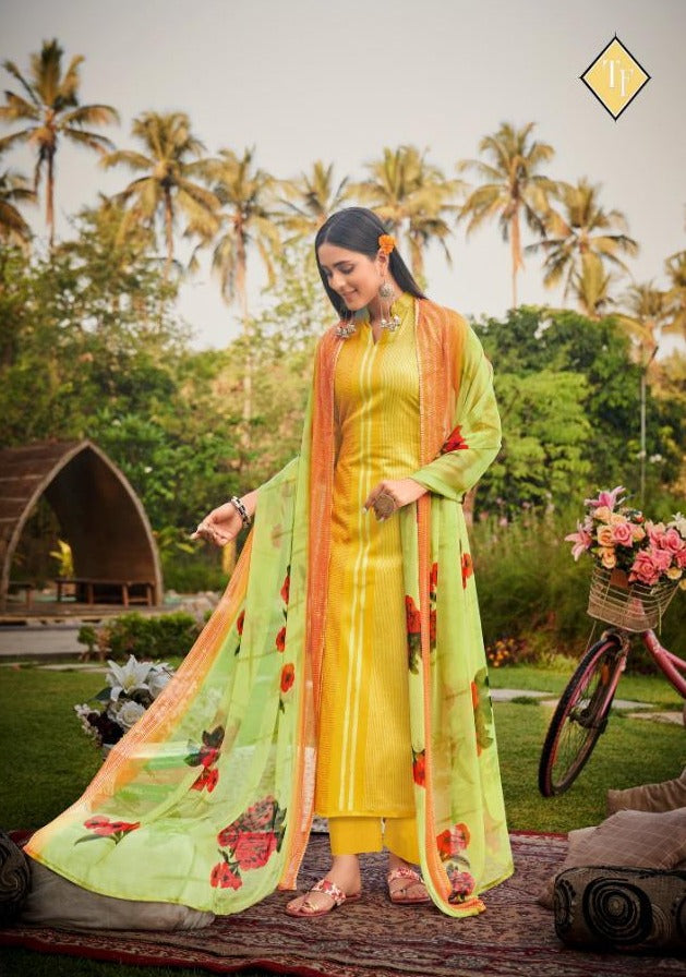 Tanishk Fashion Tesla Lawn Cambric Cotton With Designer Summer Wear Salwar Suits