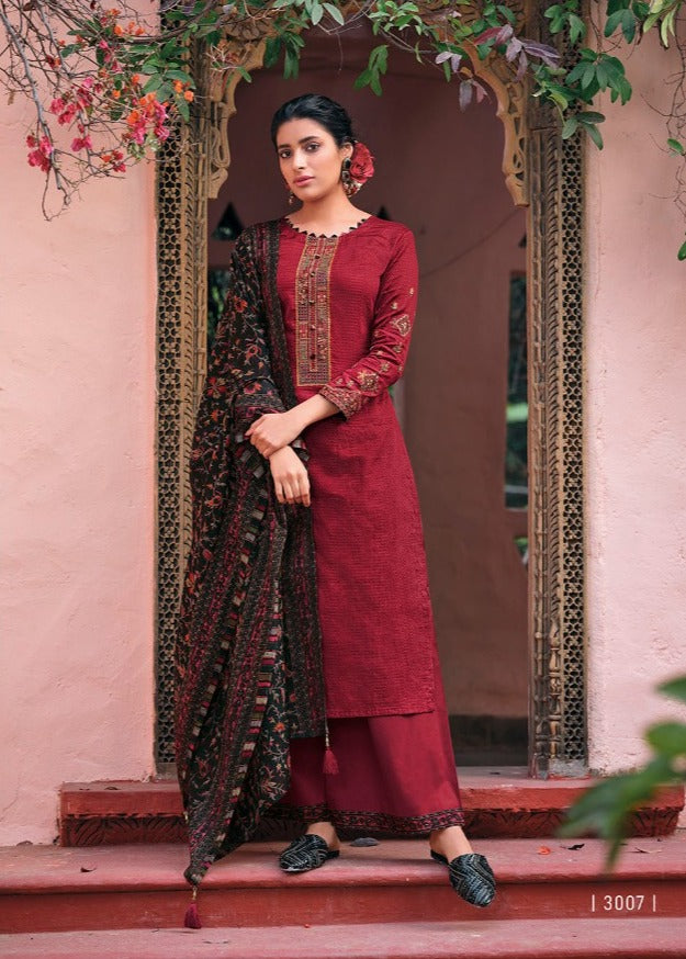 Lt Noreen Shanaya Cotton Satin Fancy Salwar Suits