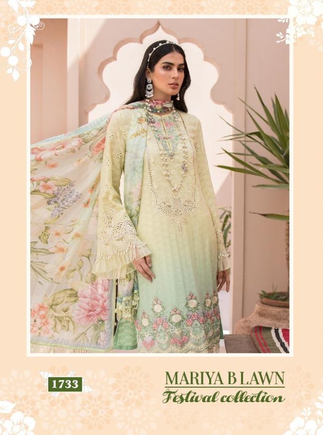 Shree Fab Maria B Lawn Festival Collection Lawn Cotton Heavy Pakistani Salwar Suit