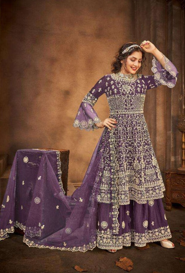 Avighya Myra 2007 Colours Net Heavy Designer With Embroidery Work Exclusive Suit