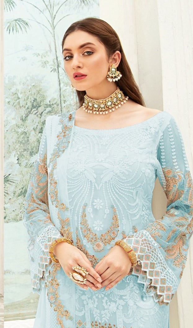 Fepic D No 1078 B Georgette With Embroidery Work Gorgeous Look Salwar Kameez