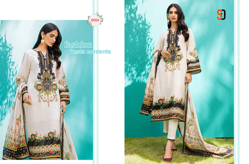 Sharaddha Designer Mahgul Vol 6 Lawn Cotton Printed Heavy Embroidery Patch Pakistani Salwar Suit