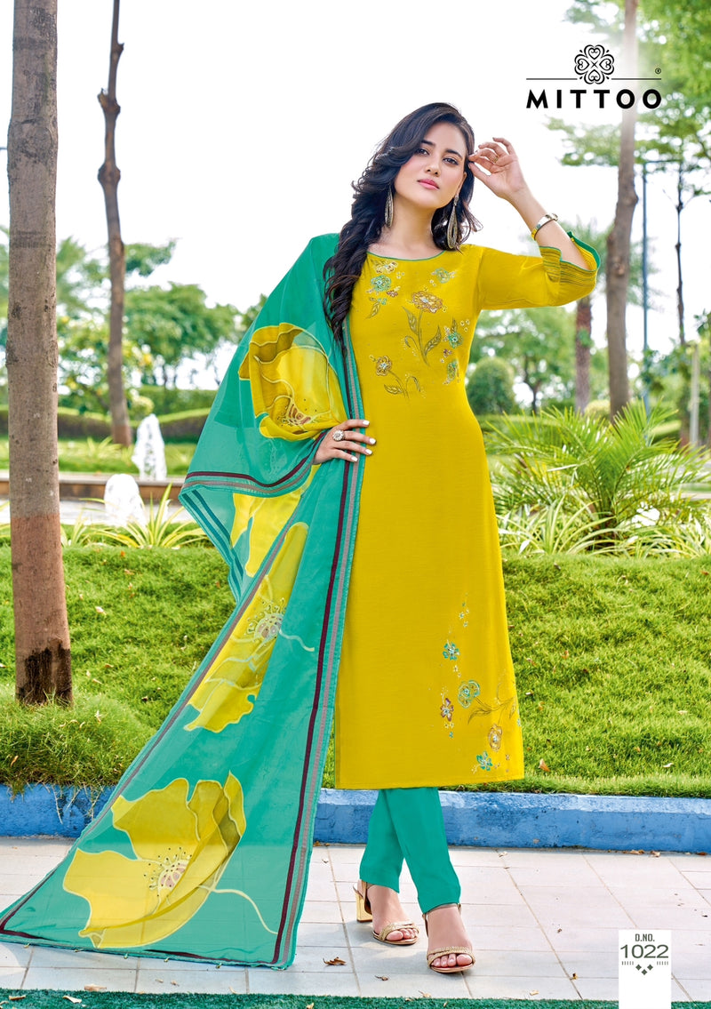 Mittoo Shringar Vol 8 Viscose Fab Handwork Fancy Designer Partywear Kurti