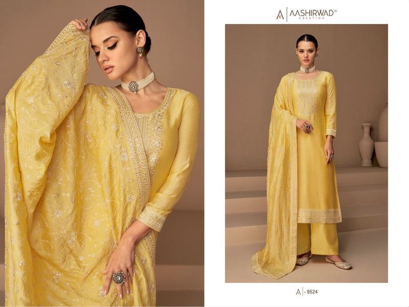 Aashirwad Creation Dhaga Premium Silk Santoon Fancy Designer Partywear Salwar Kameez