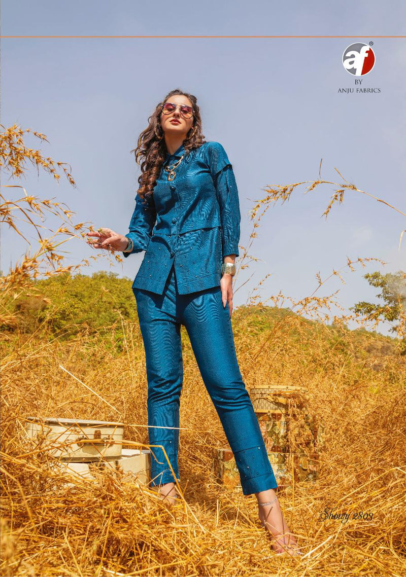 Anju Fabrics Showy Viscos Hand Work Partywear Designer Kurti