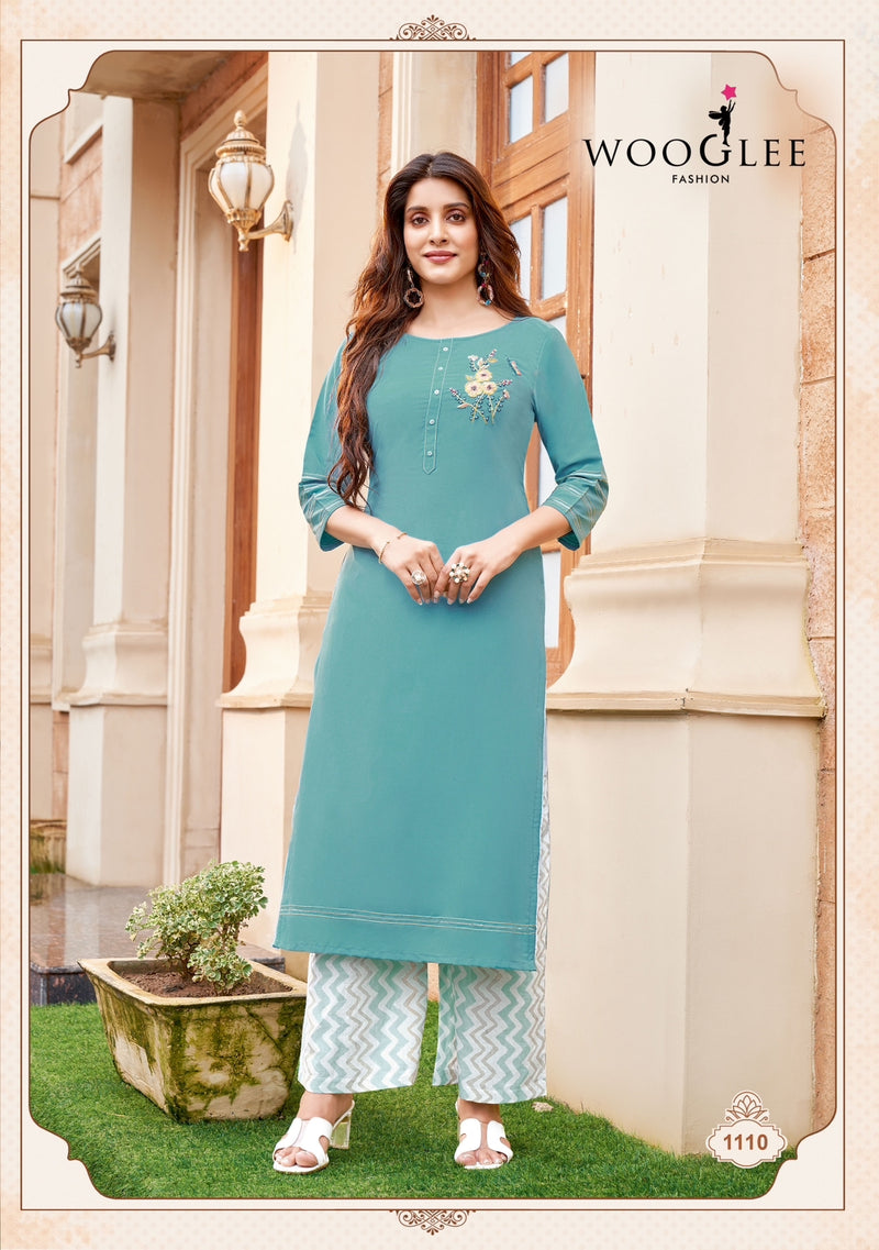 Wooglee Celebration Vol 17 Heavy Rayon Fancy Wear Designer Kurti