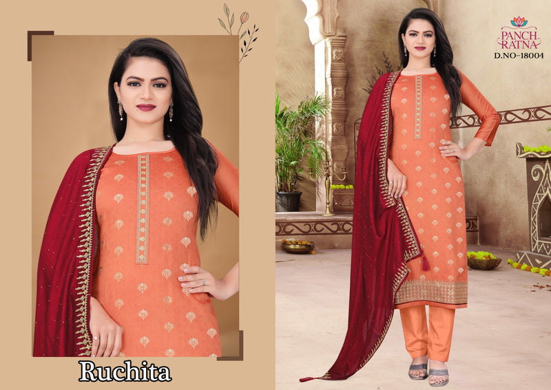 Panch Ratna Ruchita Self Dola Jacquard Fancywear  Fancywear Designer Salwar Suit