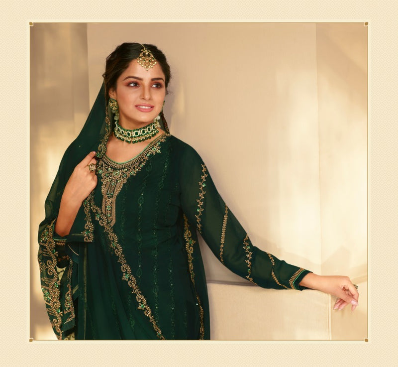 Meera Trendz Zisa Vol 67 Georgette Fancy Look Heavy Work Dupatta Salwar Suits