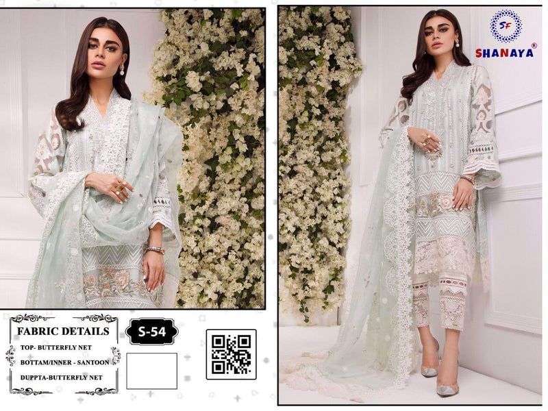 Shanaya Fashion  S-54 Heavy Butterfly Net Exclusive Single Collection Pakistani Salwar Kameez