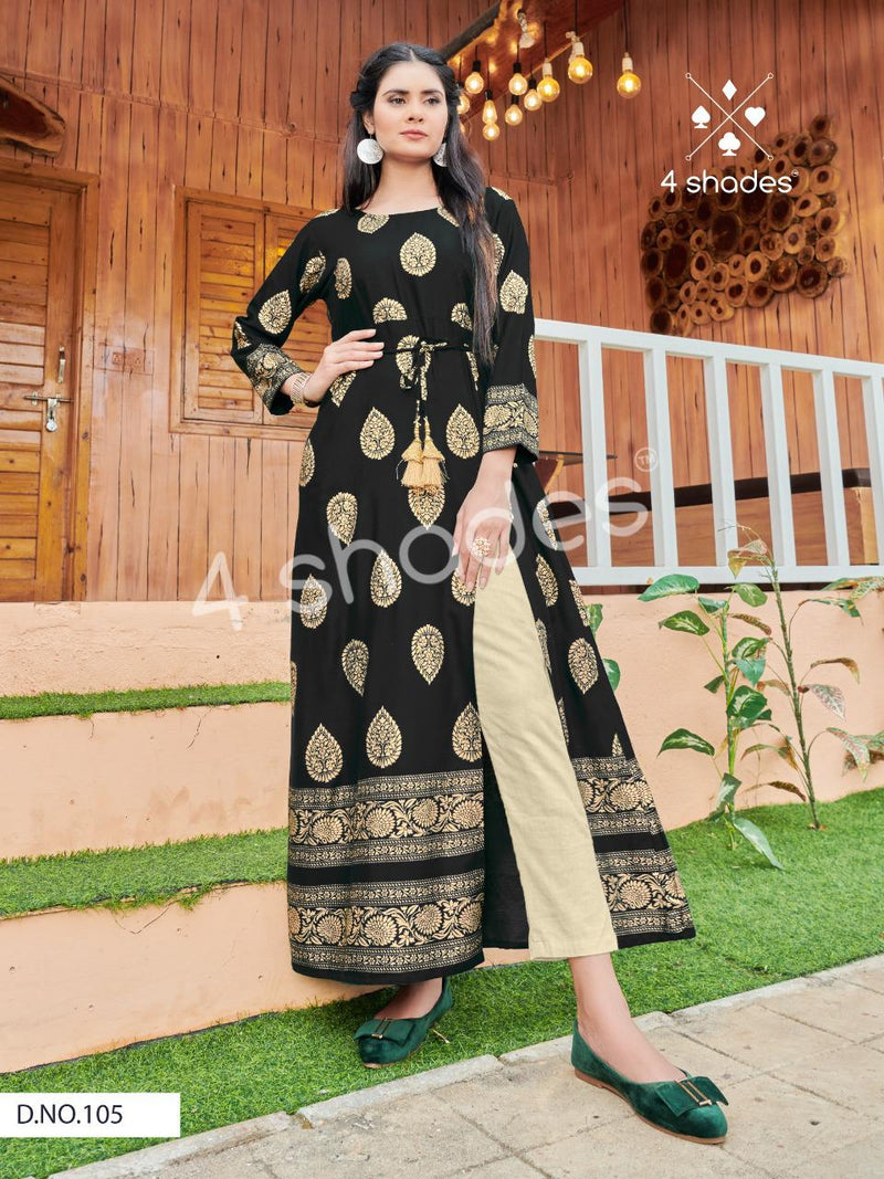 MAISHA Linen Cotton ONE SIDE CUT KURTI