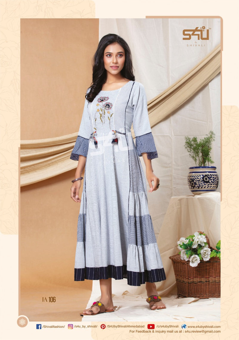 S4u Shivali Jasmine Designer Partywear Stylish Gown Collection
