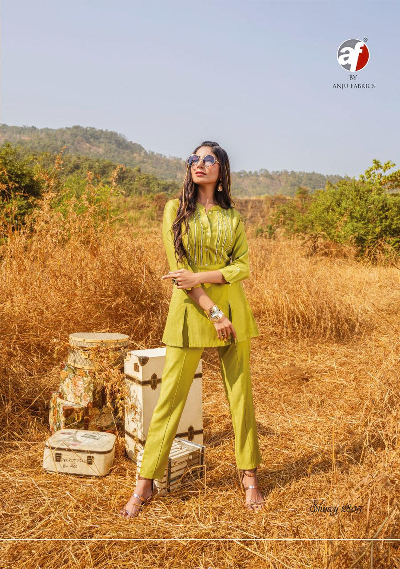 Anju Fabrics Showy Viscos Hand Work Partywear Designer Kurti