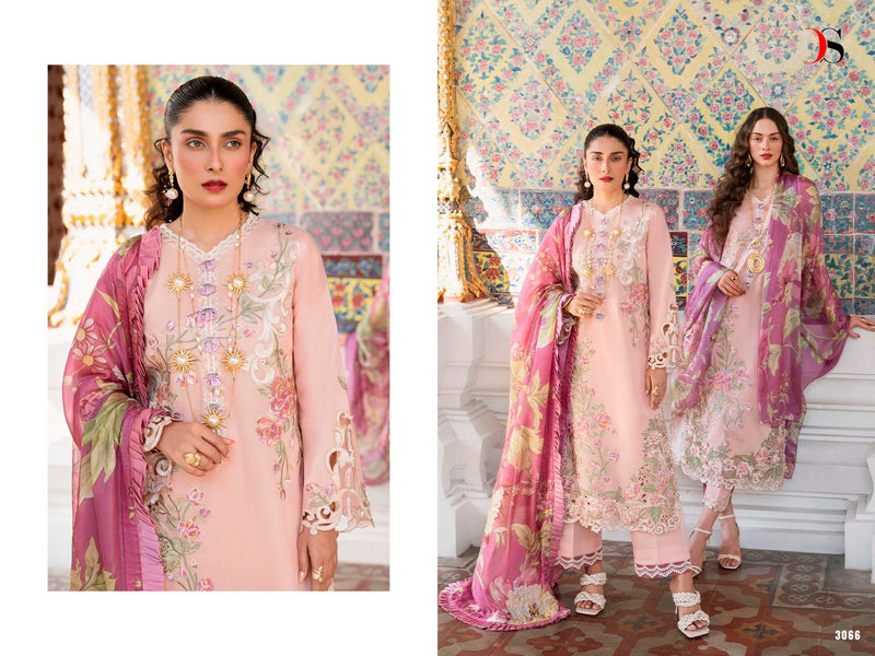 Deepsy Suit Mushq Luxury Lawn 2023 Pure Cambric Cotton With Heavy Self Embroidery Work Salwar Suit
