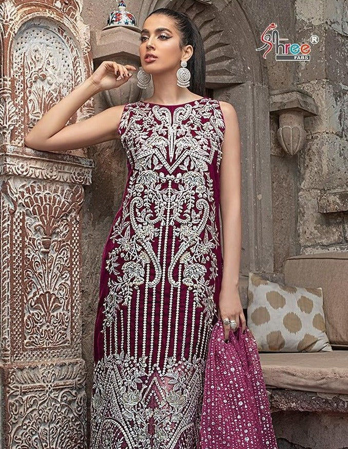 Shree Fab D No S 288 Fox Georgette Heavy Embroidery Work Regal Look Salwar Kameez