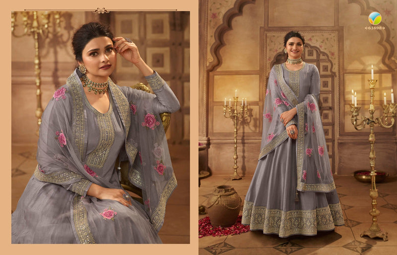 Vinay Fashion Kaseesh Noor Mahal Silk Jacquard Embroidered Dola Silk Fancy Designer Partywear Salwar Suit