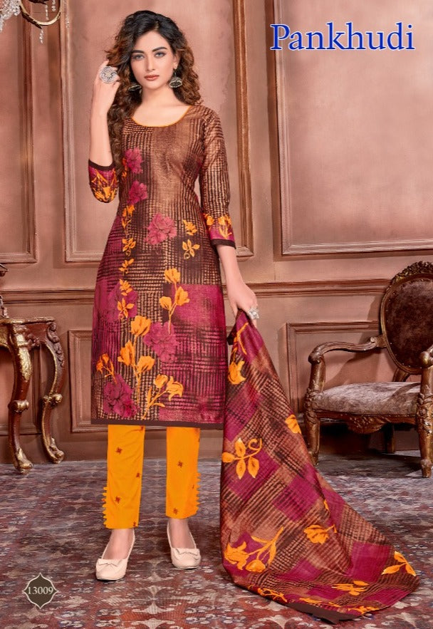 Madhav Fashion Pankhudi Vol 13 Cotton Chididar Dress Salwar Suits