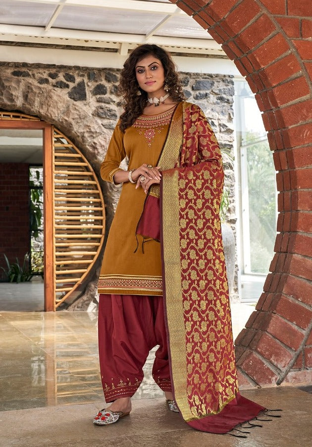 Keesi Fabric Silk Patiyala Vol 4 Jam Silk Patiyala Style Dress Material salwar Suit