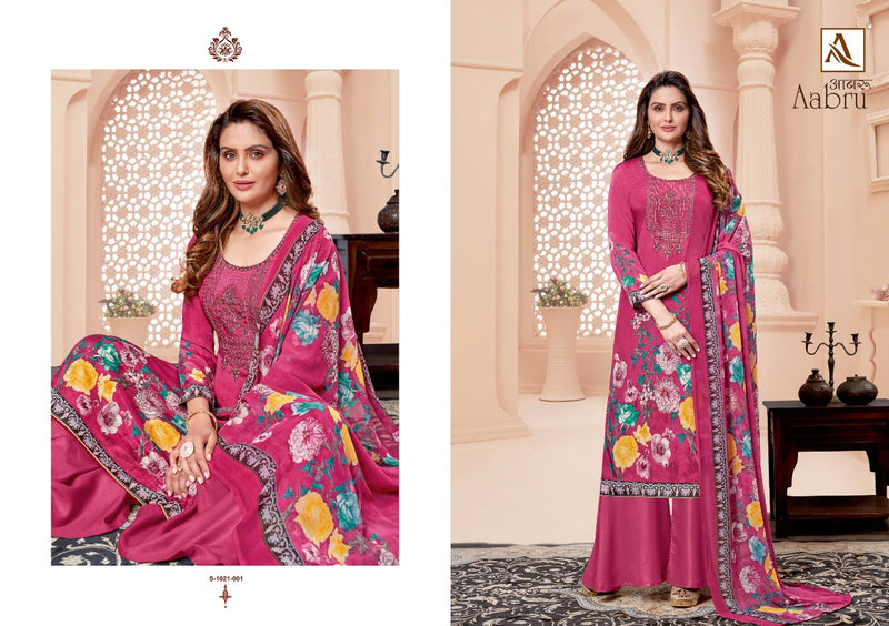 Alok Suit Aabru Crepe With Heavy Embroidery Work Stylish Designer Festive Wear Salwar Kameez