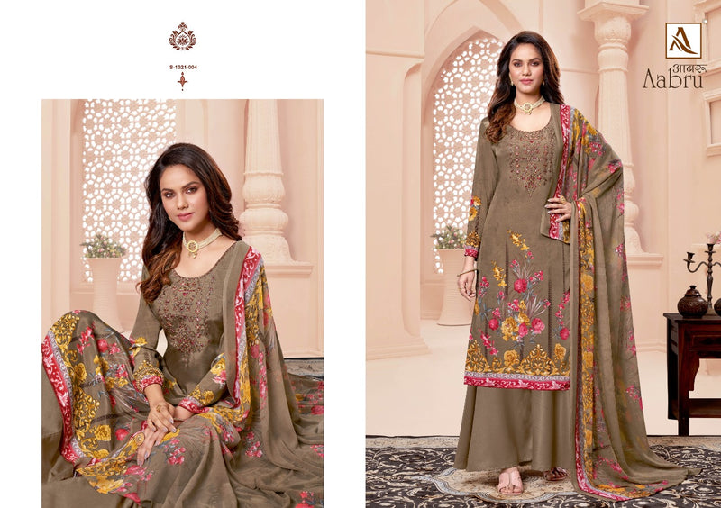 Alok Suit Aabru Crepe With Heavy Embroidery Work Stylish Designer Festive Wear Salwar Kameez