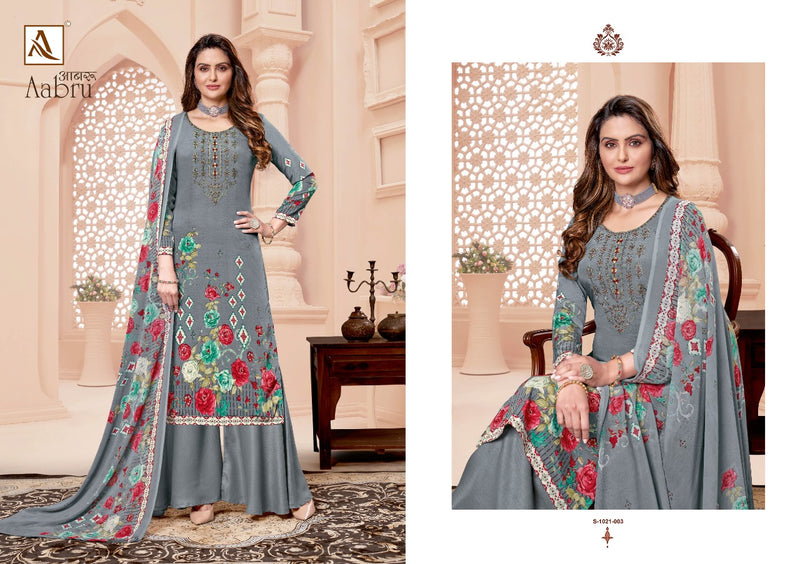 Alok Suit Aabru Crepe With Heavy Embroidery Work Stylish Designer Festive Wear Salwar Kameez