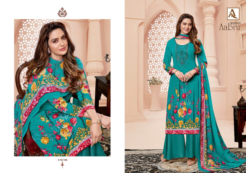 Alok Suit Aabru Crepe With Heavy Embroidery Work Stylish Designer Festive Wear Salwar Kameez