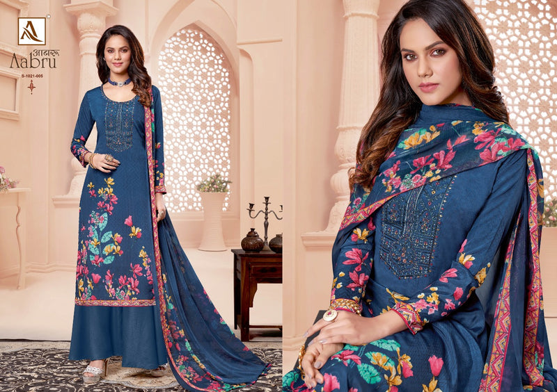 Alok Suit Aabru Crepe With Heavy Embroidery Work Stylish Designer Festive Wear Salwar Kameez