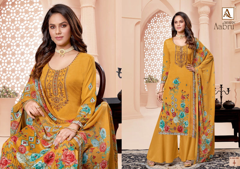 Alok Suit Aabru Crepe With Heavy Embroidery Work Stylish Designer Festive Wear Salwar Kameez