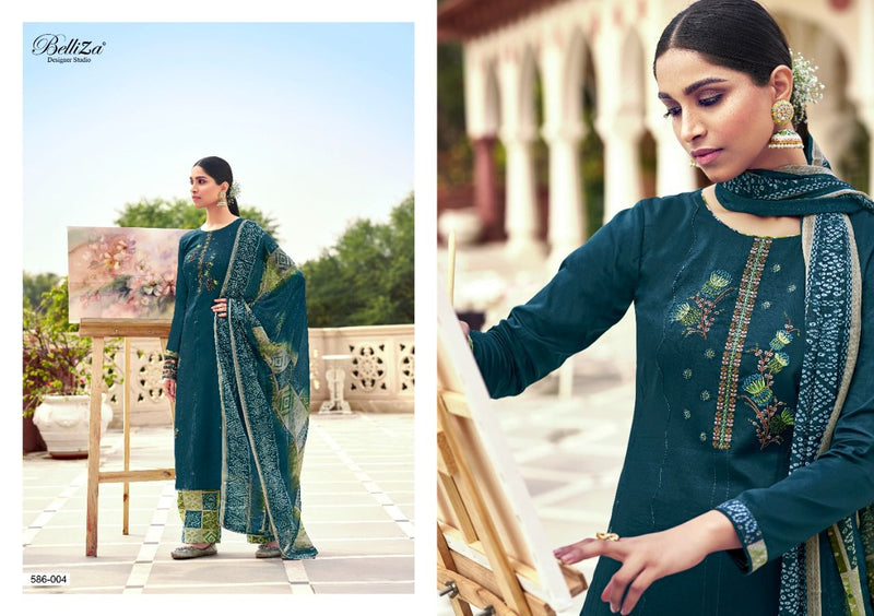 Belliza Designer Studio Aadhya Jam Cotton Festive Wear Patiala Style Salwar Suits With Embroidery Work