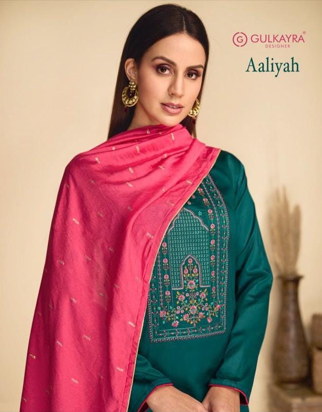 Gulkayra Aaliyah Jam Silk With Heavy Embroidery Work Stylish Designer Party Wear Salwar Suit