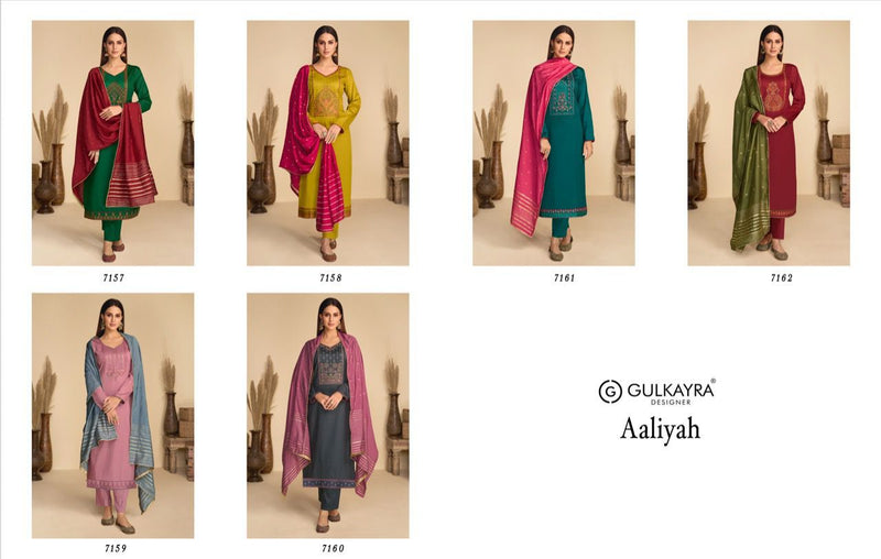 Gulkayra Aaliyah Jam Silk With Heavy Embroidery Work Stylish Designer Party Wear Salwar Suit