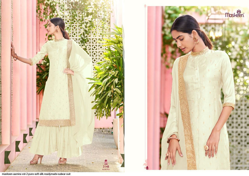 Maskeen Aamira Vo 2 Soft Silk Beautiful Ready Made Party Wear Salwar Suits