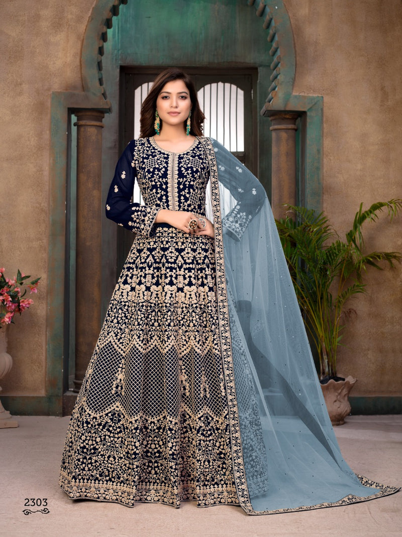 Dani Creation Aanaya 2300 Series Fox Georgette Designer Wedding Wear Salwar Suits With Heavy Embroidery