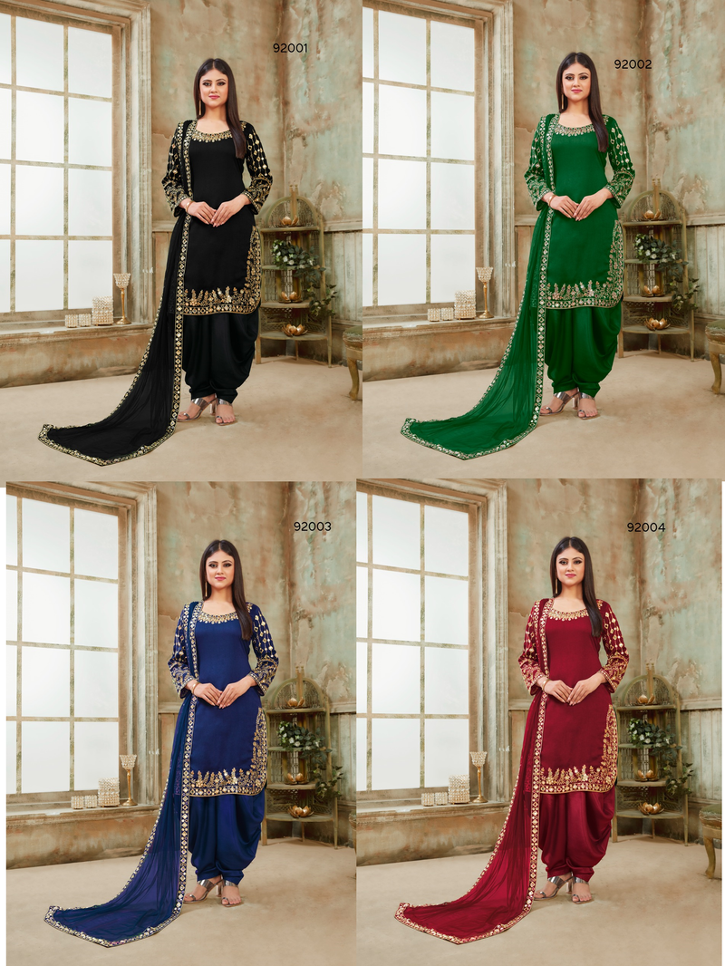 Daani Creation Aanaya 92000 Series Art Silk Heavy Wediing Wear Salwar Suits